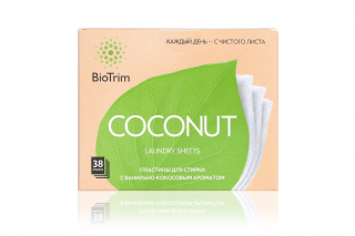 Пластини для прання BioTrim COCONUT, 38 шт.